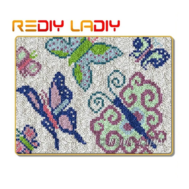 ZD395 Latch Hook Rug Snowman Cartoon Crocheting Carpet Rug Acrylic Yarn Sofa Cushion Mat DIY Carpet Rug Home Decor Arts& Crafts - Цвет: ZD395
