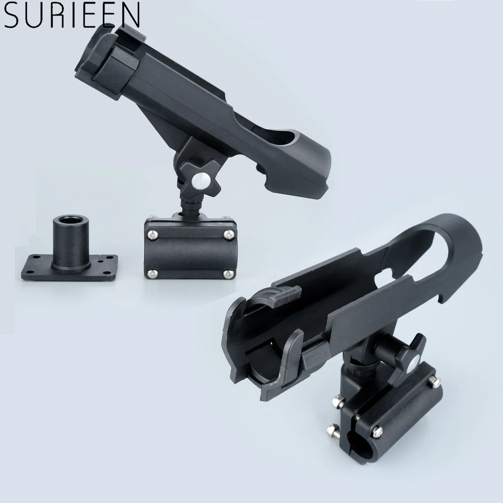 SURIEEN 2 Pcs 360 Degrees Rotatable Boats Fishing Support Rod Holder Bracket Mount Kayaking Yacht Marine Fishing Tackle Tools
