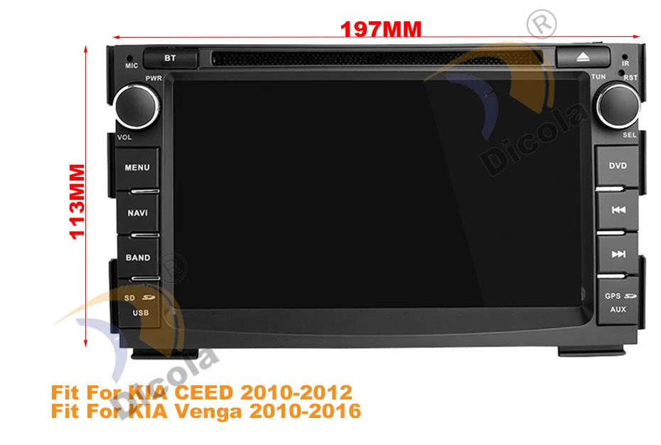 4G+ 64G Восьмиядерный Android 9 2 Din Автомобильный мультимедийный dvd-плеер gps Авторадио для Kia Ceed 2010-2012 Venga 10-16 автомобильный Радио PC wifi