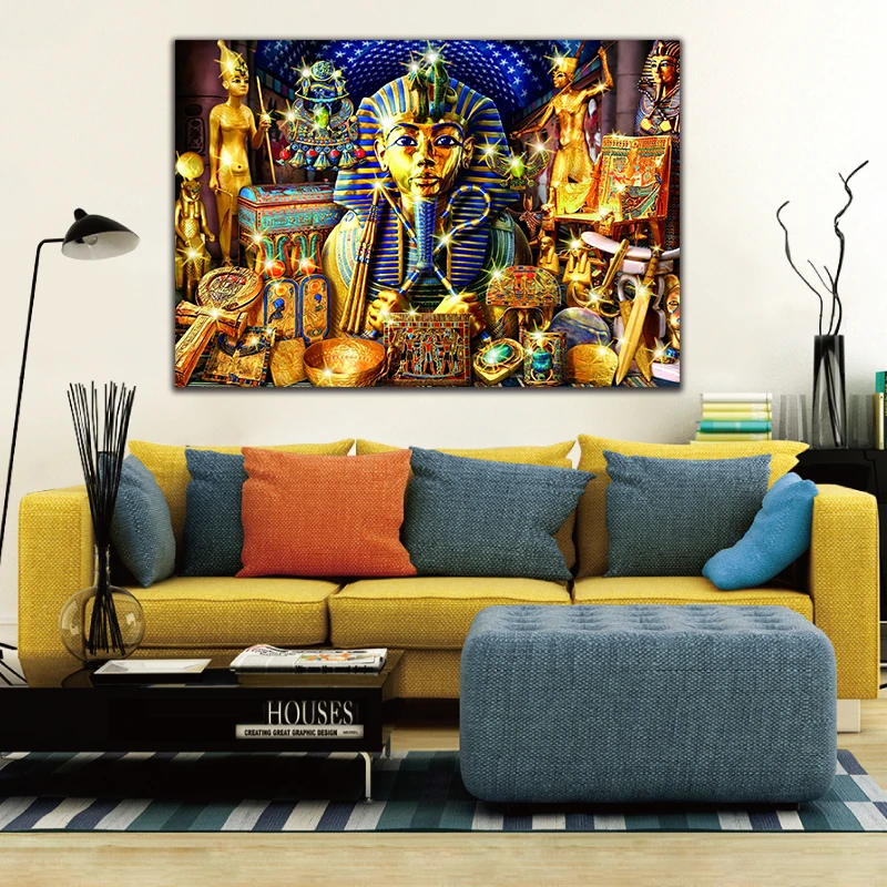 

DIY colorings pictures by numbers with Egyptian statue picture drawing Relief painting by numbers framed Home