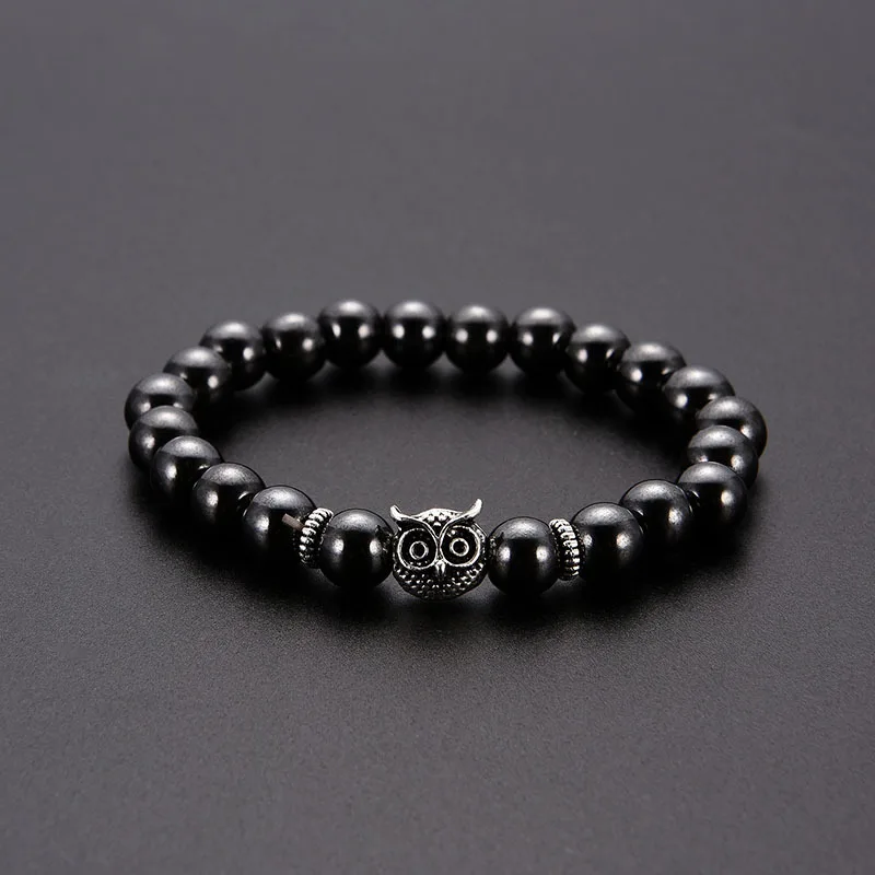 5 Natural Black Obsidian Hematite Stone Beads Bracelets For Magnetic Health Protection Women Jewelry Beads Bracelet For Women Men - Окраска металла: 5