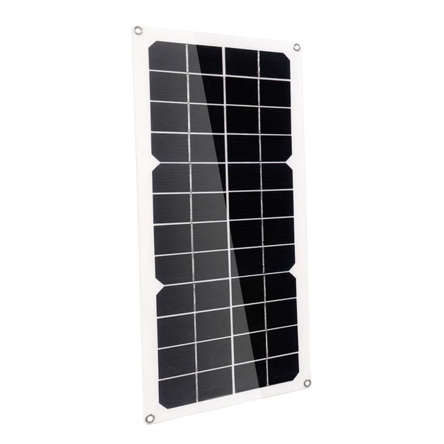 100W Solar Panel 18V Dual USB with 3W LED Lamp + 10A USB Solar Regulator Charger Controller for Car Outdoor Camping Light 2