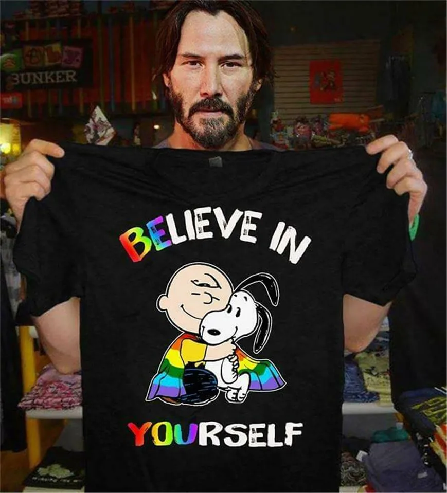 Sn00Py Charlie коричневый Верьте в себя Lgbt футболка Черная Хлопковая мужская S-6Xl летняя