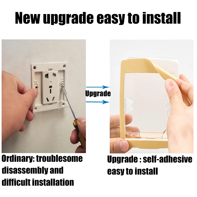 Universal 86 Type Wall Socket Waterproof Box Transparent Plate Switch Protection Cover Outdoor Socket Box Cover Protector Home