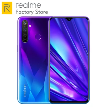 Мобильный телефон Realme 5 Pro 6,3 ''4/8 ГБ ОЗУ 128 Гб ПЗУ Восьмиядерный 48MP+ 16MP с четырехъядерным процессором Быстрая зарядка 4035 мАч глобальная Версия ЕС