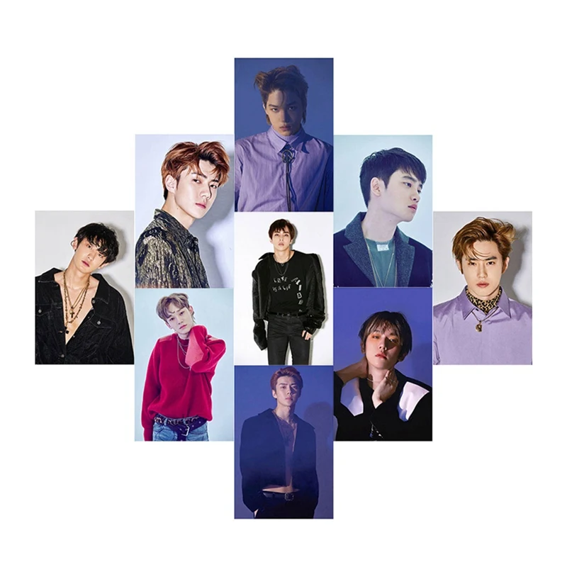 10 шт./компл. альбом KPOP EXO домашняя бумажная карта LOMO фото звезда держатель для карт