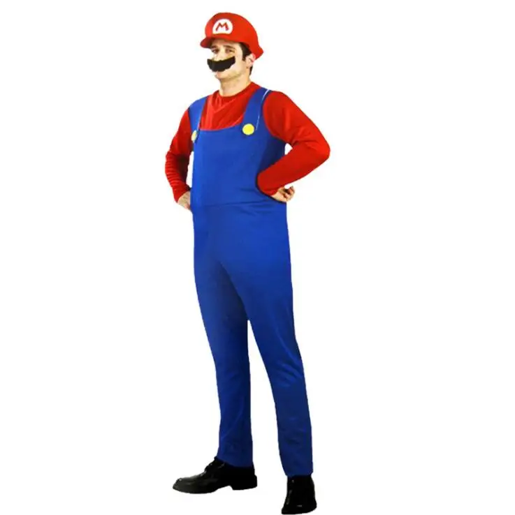 Для взрослых и детей костюм для косплея Super Mario Bros Детские вечерние костюмы на