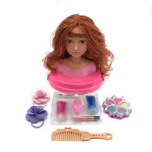 Детская одежда макияж куклы для моделирования девочек ролевые игры платье куклы расчески волосы плетение комод принцессы игрушки для девочек