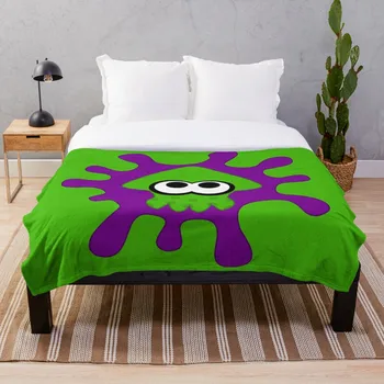 

Green Apple Inkling on Rich Purple Ink Throw Blanket Soft Sherpa Blanket Bed Sheet Single Knee Blanket Office Nap Blanket