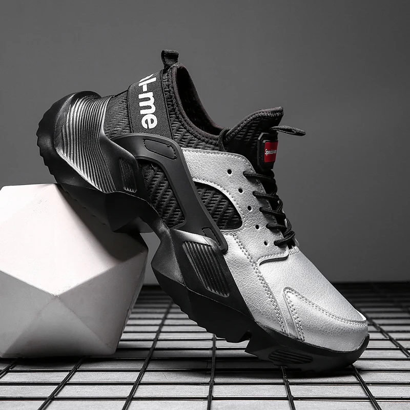 

Vintage Height increasing Sport Shoes Men Trendy PU High quality Lace-up Low cut Old school Waterproof Running Shoes Jogging Man