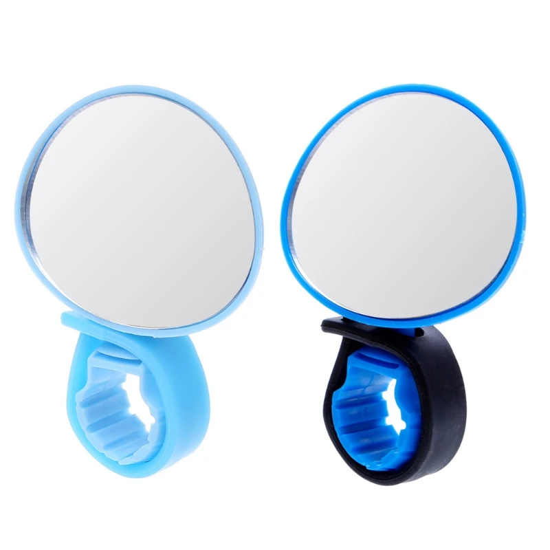 Тёмно-синий Universal 360 Degree Rotate Rearview Handlebar Glass Mirror Bike Bicycle Cycling - Цвет: Тёмно-синий