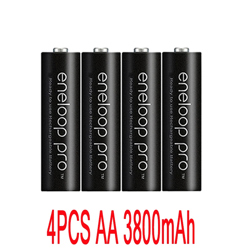 Panasonic eneloop батарея основная батарея Pro AA 3800 MAH 1,2 V Ni-MH камера игрушка Подогрев перезаряжаемая батарея+ зарядное устройство - Цвет: AA4pcs