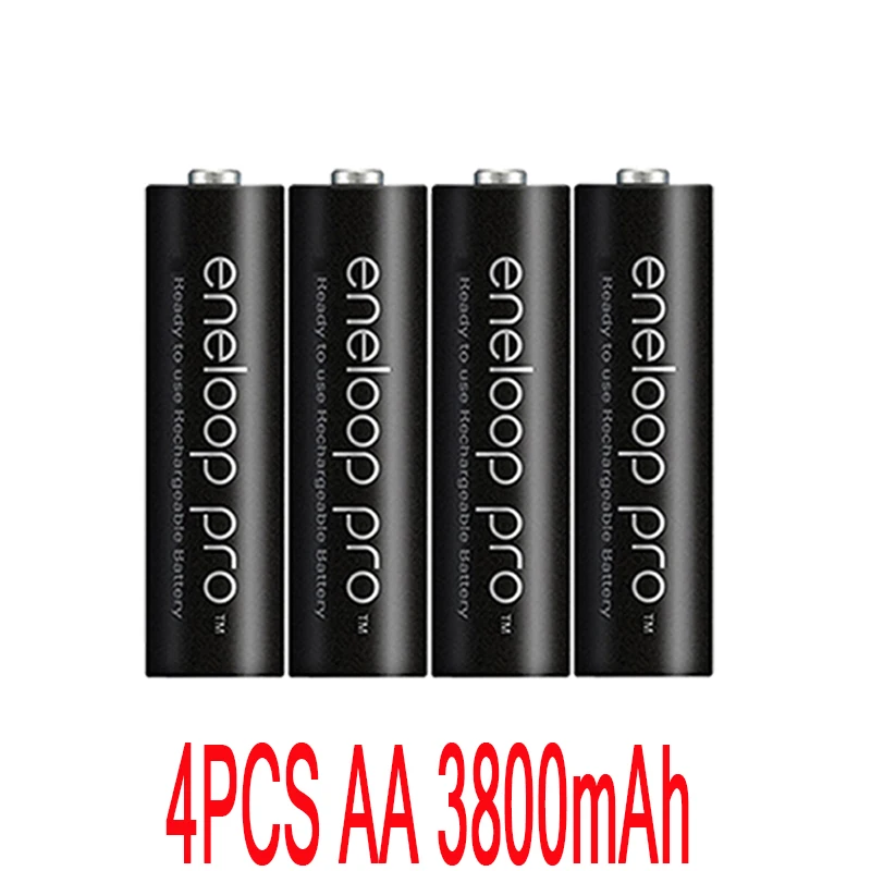 AA4pcs Panasonic eneloop батарея основная батарея Pro AA 3800 MAH 1,2 V Ni-MH камера игрушка Подогрев перезаряжаемая батарея+ зарядное устройство - Цвет: AA4pcs