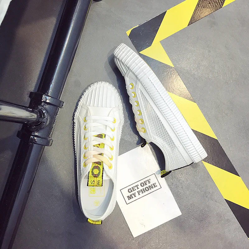 

Yuan bu 2017 Summer New Style Breathable Hollow out White Shoes Women's Korean-style Versatile Canvas Shoes Casual Board Shoes W