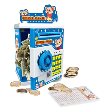 

Children Cartoon Electronic Piggy Bank ATM Password Money Box Automatic Deposit Banknote Cash Coins Saving Case Kids Toys Gifts