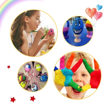 

10Pcs Children Toys Novelty Easter Festival Blank White Foam Eggs Artificial Eggs DIY Ornament Easter Eggs Toy