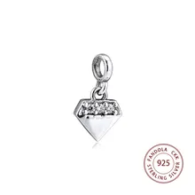 Me серия 925 пробы Серебряный мой яркий бриллиант Висячие Подвески бусины для изготовления ювелирных изделий подходит браслет в европейском стиле Argent kralen