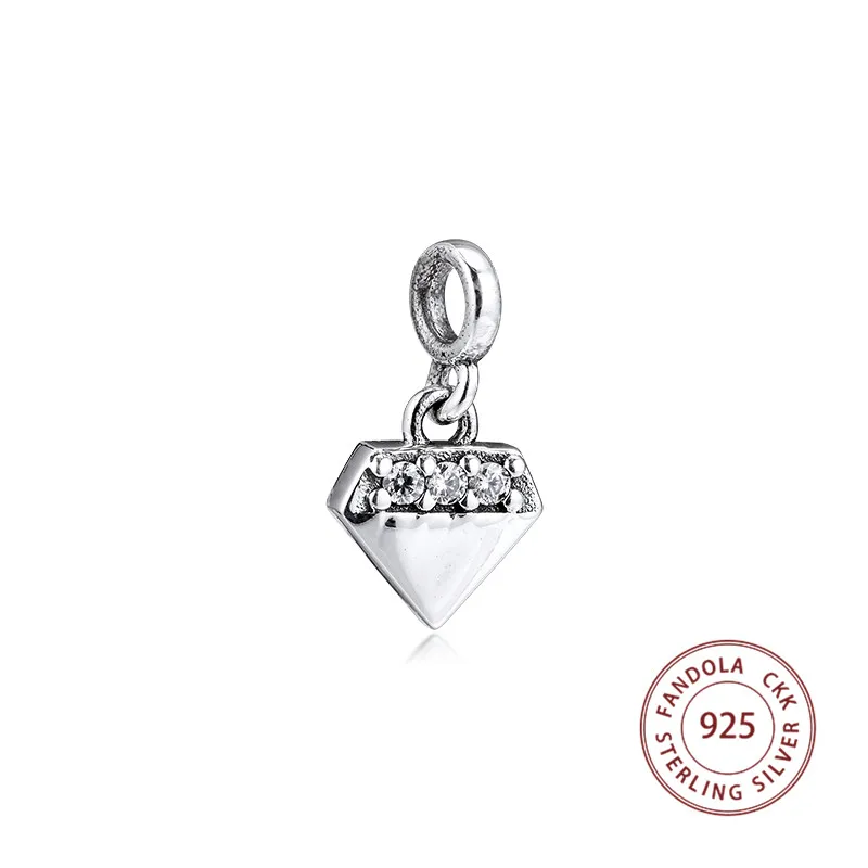

2019 Me Series 925 Sterling Silver My Bright Diamond Dangle Charms Beads for Jewelry Making Fits Europe Bracelet Argent kralen