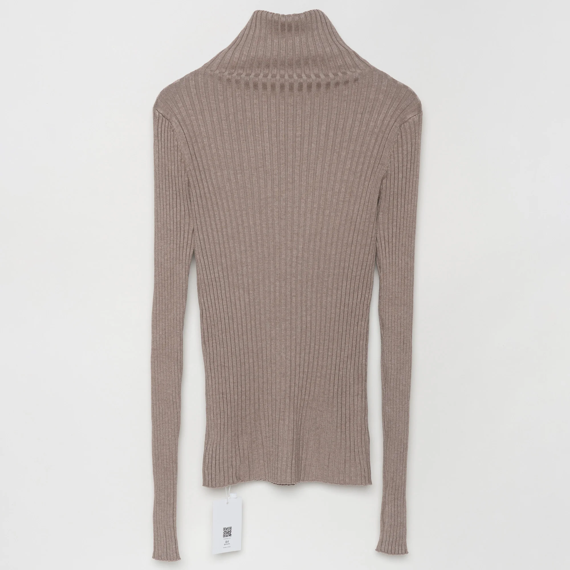 Suéter de cuello alto acanalado para mujer, Tops tejidos, jerséis de cuello alto con agujero para el pulgar, ropa para Otoño e Invierno