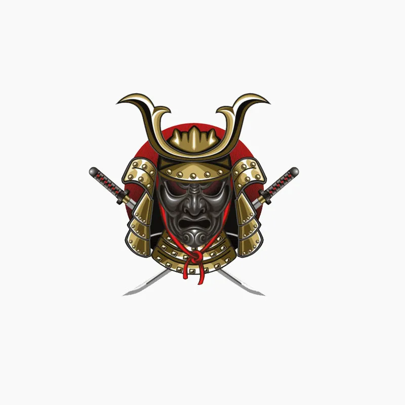 

Interesting Mask Katana Car Sticker Motorcycle Decals Waterproof Windshield Decals PVC 16cm X 16cm