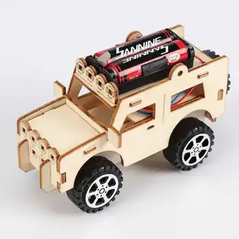 

Children Science Experiment Jeep DIY toy Electric Car Kit Handicraft Supplies Boy Gift Set Physics Fun puzzle Toy