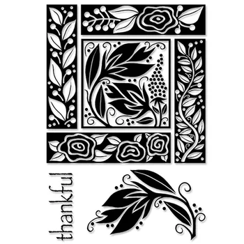 

Floral Block Transparent Clear Silicone Stamp Seal for DIY scrapbooking photo album Decorative clear stamps