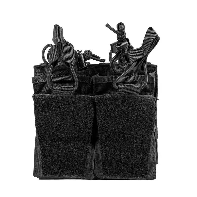 

OneTigris Tactical High Speed Double Mag Pouch for AK AR15 Rifle Magazine Holster Double Layered Pouch for 4 Mags
