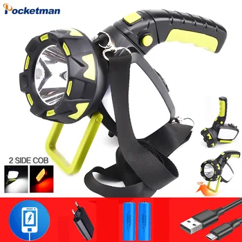 

10000LM Long Lighting Distance Searchlight Camping Lamp LED Flashlight Torch 100W emergency portable flashlight gun light