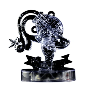

3D Twelve Constellation Crystal Puzzle Diy Building Blocks Educational Toys Self-Installed Lights Aquarius Building Blocks