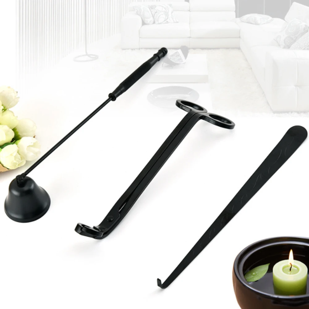 

3pcs/set Stainless Wick Snuffer Tools Hook Clipper Steel Candle Trimmer Oil Lamp Trim Scissors tijera tesoura Cutter