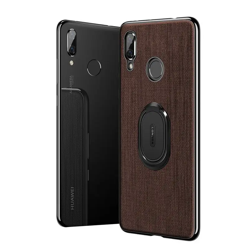 

For Huawei Nova 3 Ring Case Cloth Like Leather Cover For Huawei Nova 3i Case For Huawei Nova 2 Lite 2s 3e honor 20 Pro Case