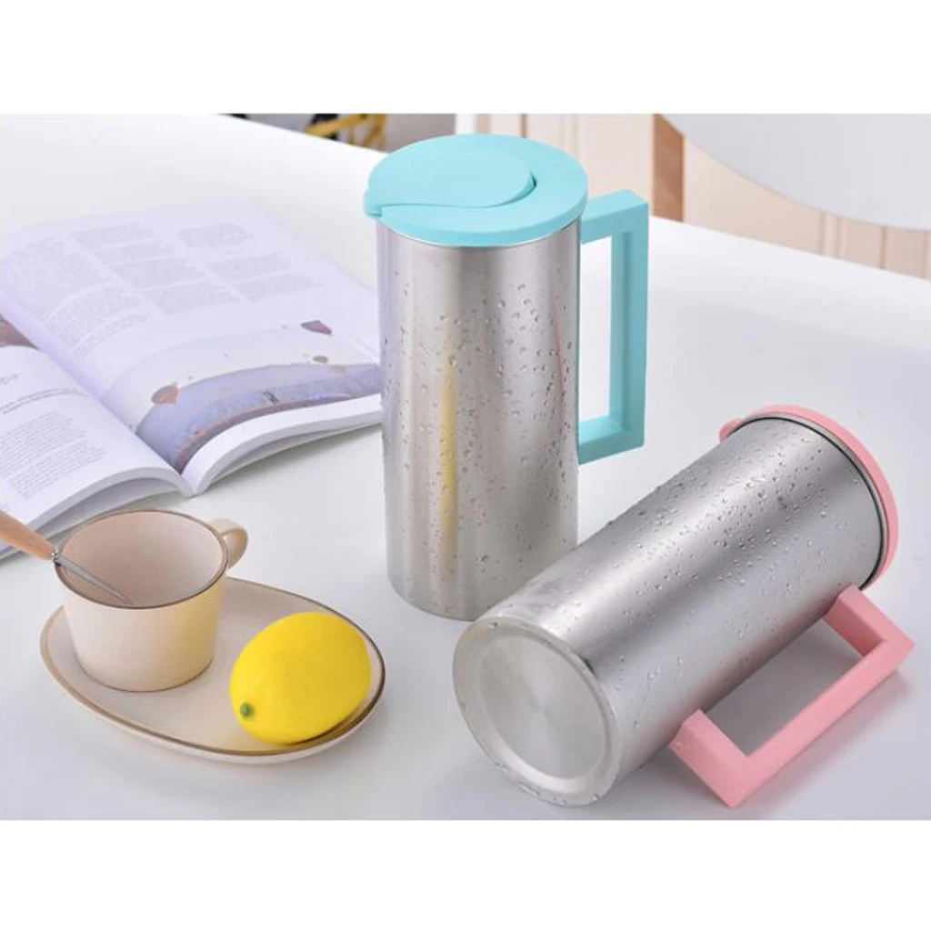 Stainless Steel Water / Cocktail / Juice / Drinks /Beverage Pitcher Jug 1.8L