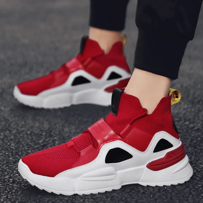 

Dad Shoes Men's Autumn New Style Fly Woven Punched Sheet Cloth Shoes 2019 Mid-top Versatile Sports Footwear Men Trendy Shoes