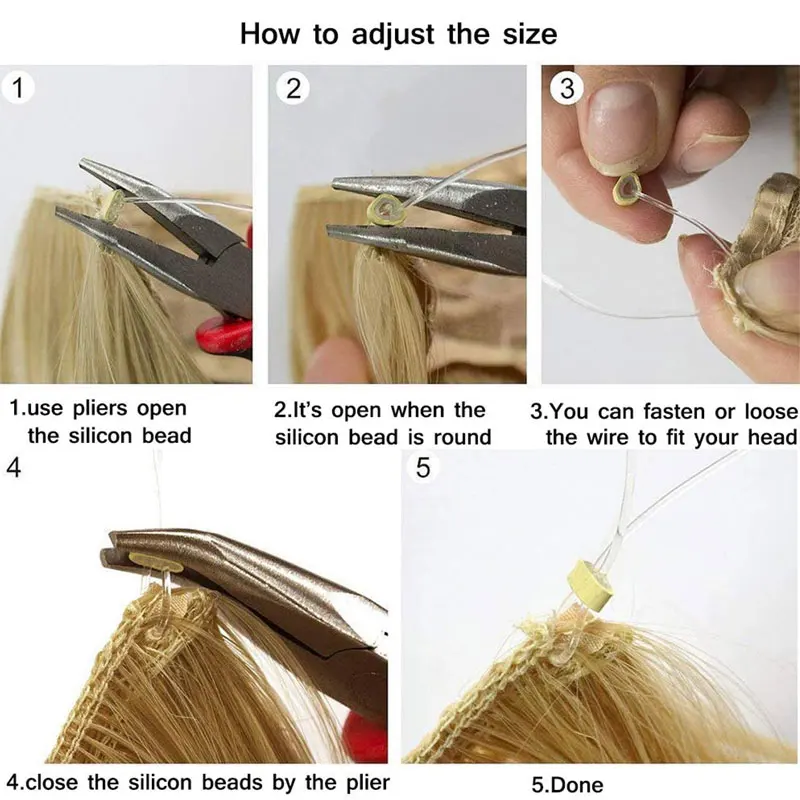 SEGO 90g-120g Straight Invisible Double Wire Hair Extensions 100% Real Human Hair No Clips Fish Line Hairpieces For Women