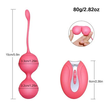 Wireless Remote Vibrator Sex Toys for Woman Kegel Balls Geisha Vaginal Vaginal Balls Chinese Balls Kegel Simulator  Ben Wa Balls