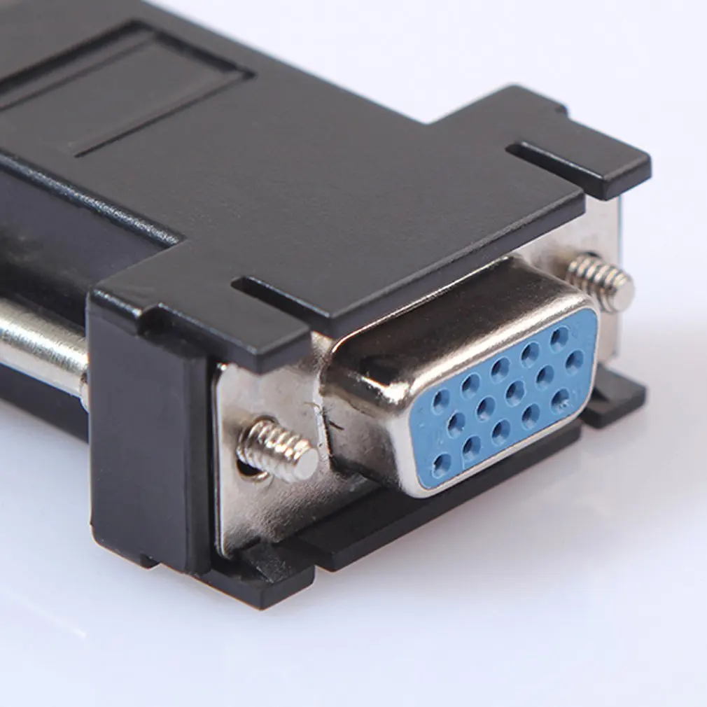2 шт. RJ45 для мини VGA удлинитель Шнур Мужской Женский для Lan Cat5 Cat5e RJ45 Ethernet адаптер для ПК ноутбук конвертер