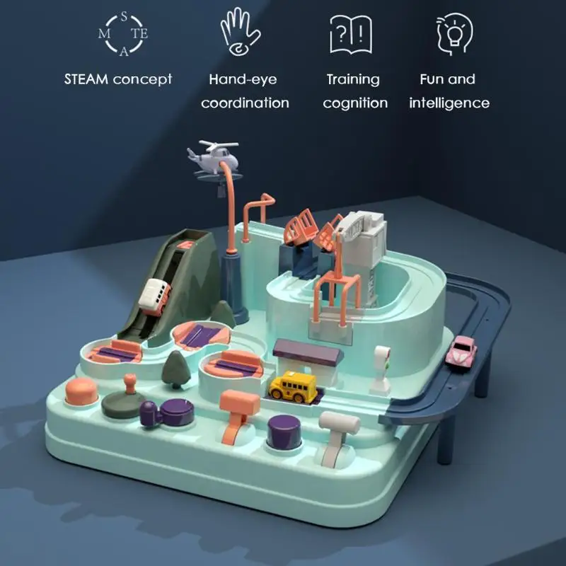 Обучающая игрушка для железнодорожного пути детский автомобиль приключения