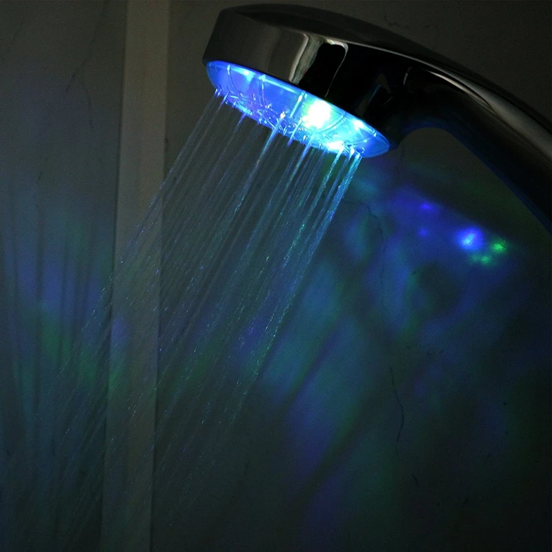 Насадка для душа нового качества Душ цветные с 5 светодиодный свет в Синее и красное зеленого цвета