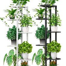 Многоэтажный комнатный бытовой балкон украшает железное искусство полки гостиной простота цветочный горшок для заземления пилоны зеленый Luo