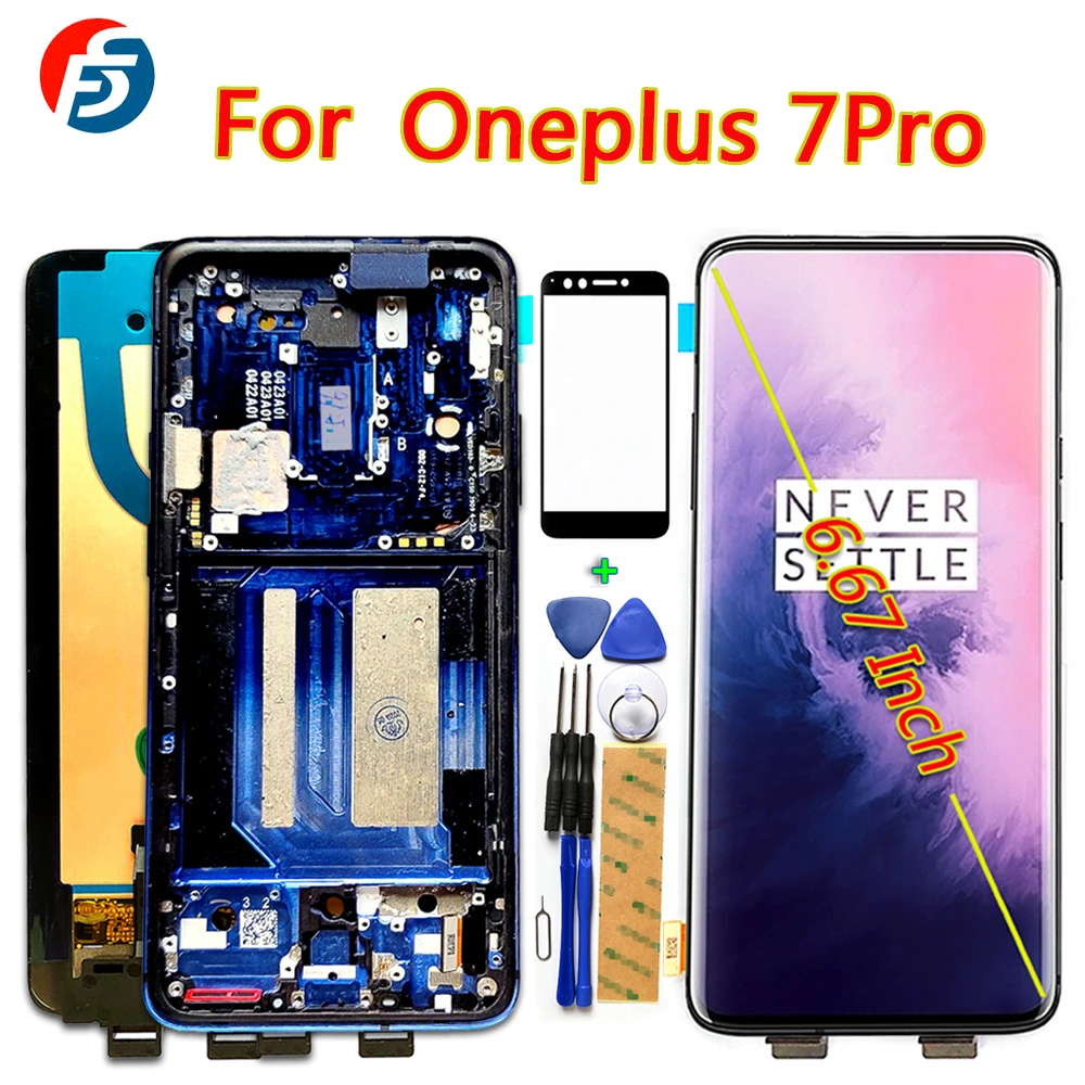 100% протестированный ЖК-дисплей для Oneplus 7 Pro 6 67 дюймовый сенсорный экран 1440*3120