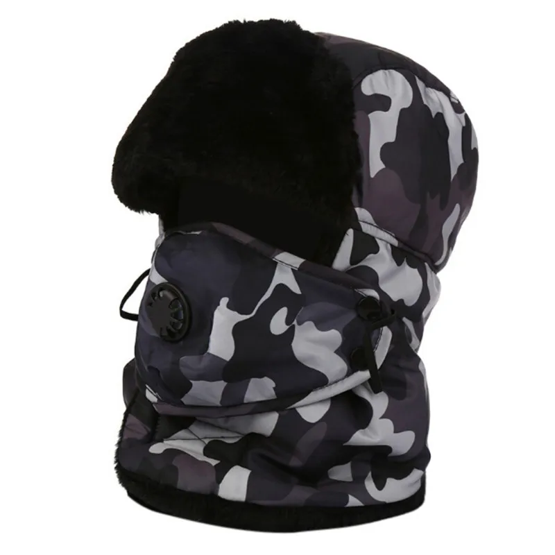 1 шт. шапки-бомберы наушники с толстой лицевой маской для мужчин и женщин унисекс теплая зимняя уличная спортивная одежда доступ