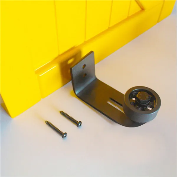 Adjustable Sliding Barn Door Hardware Wall Guide Bottom Floor Roller Guide with Screws Tools Kit