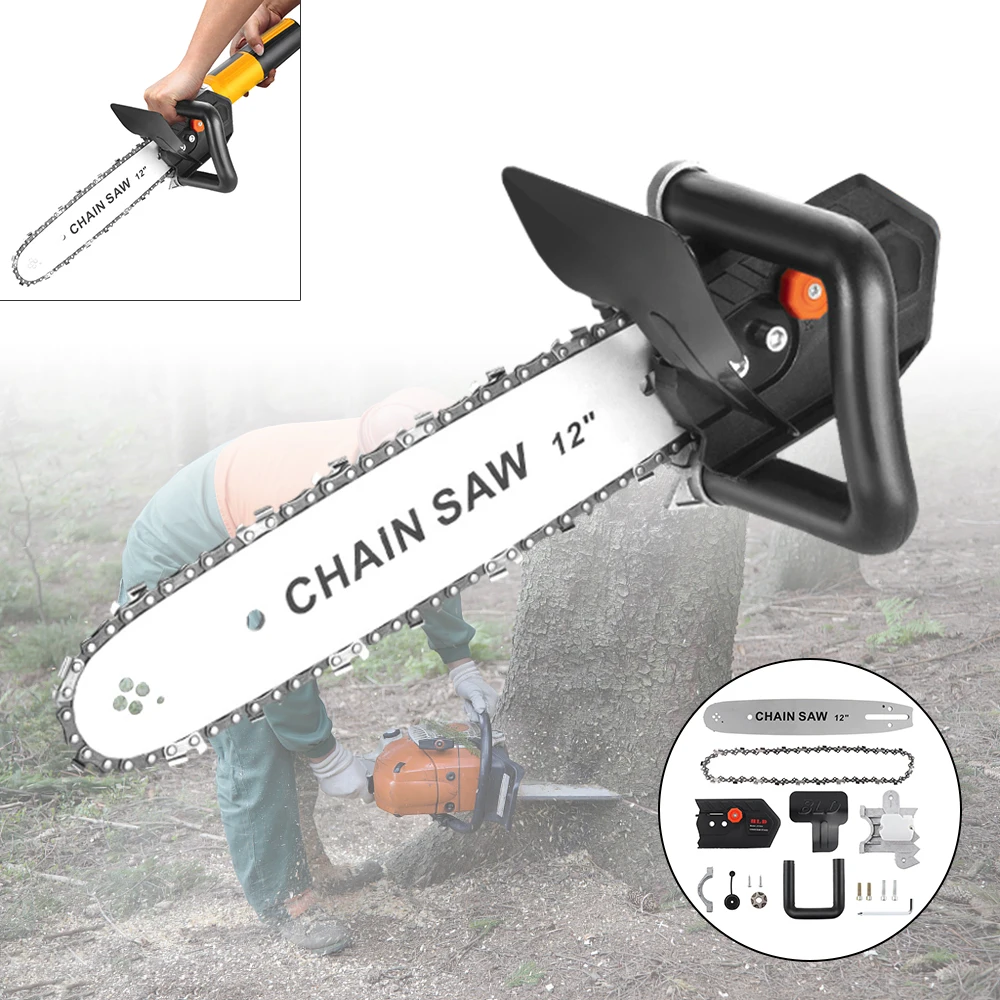 

12 Inch M10 Multi-functional Electric Chain Saw Stand Parts Set with Saw Blade and Protective Cover for Home and Wood Cutting