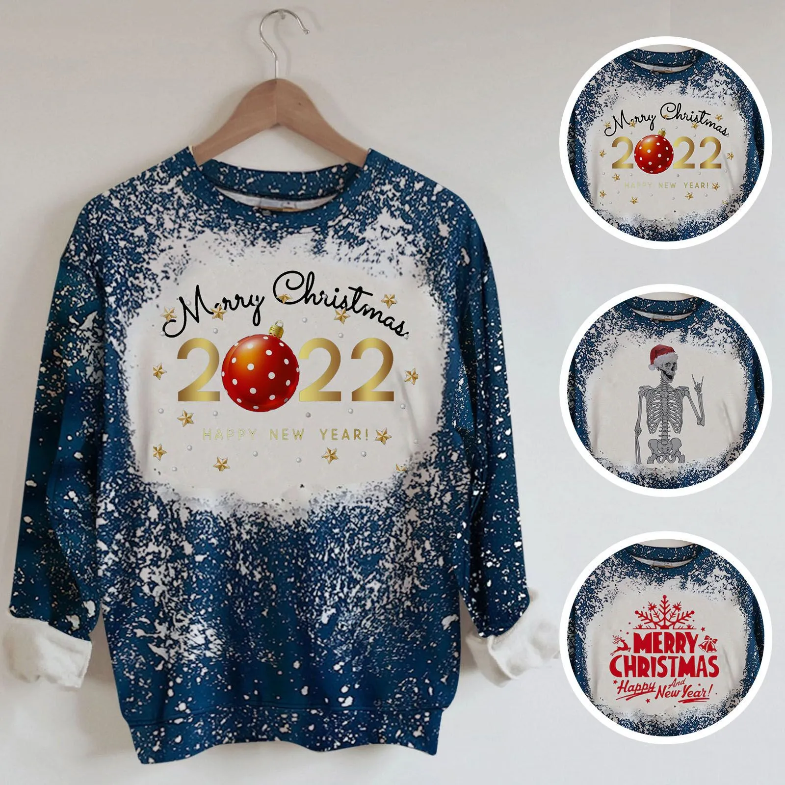 Print Halloween Sweatshirts Woman Hoodies Long Sleeve Top Casual Loose Pullovers Women Clothes Christmas Sweatshirt Female 2