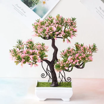 

Artificial Bonsai Potted Plant Mini Pine Tree Guest Greeting Home Office Decor High Quality