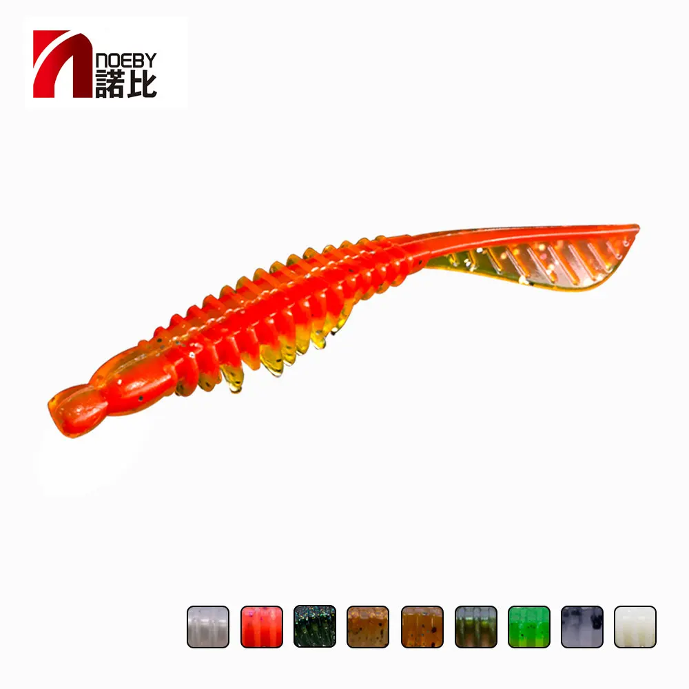 

NOEBY S3115 6pcs/lot Soft Lure 100mm/3.5g Fishing Worm Lures Rubber Silicone Jerkbait Bass Swimbait Fishing Tackle Pesca