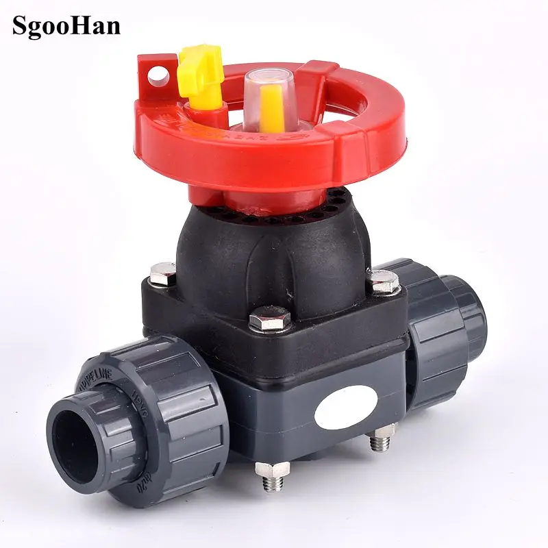 

1pc20-63mm UPVC Double-Union Limiting Diaphragm Valve Flow Control Valve Aquarium Irrigation Pipe Adapter Garden Water Connector