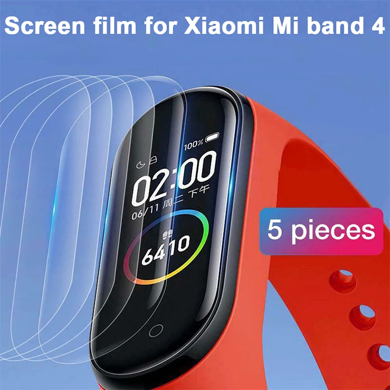 10 шт. Защитная пленка для экрана Mi Band 4 часов Xiaomi Mi3 Мягкая защитная из ТПУ