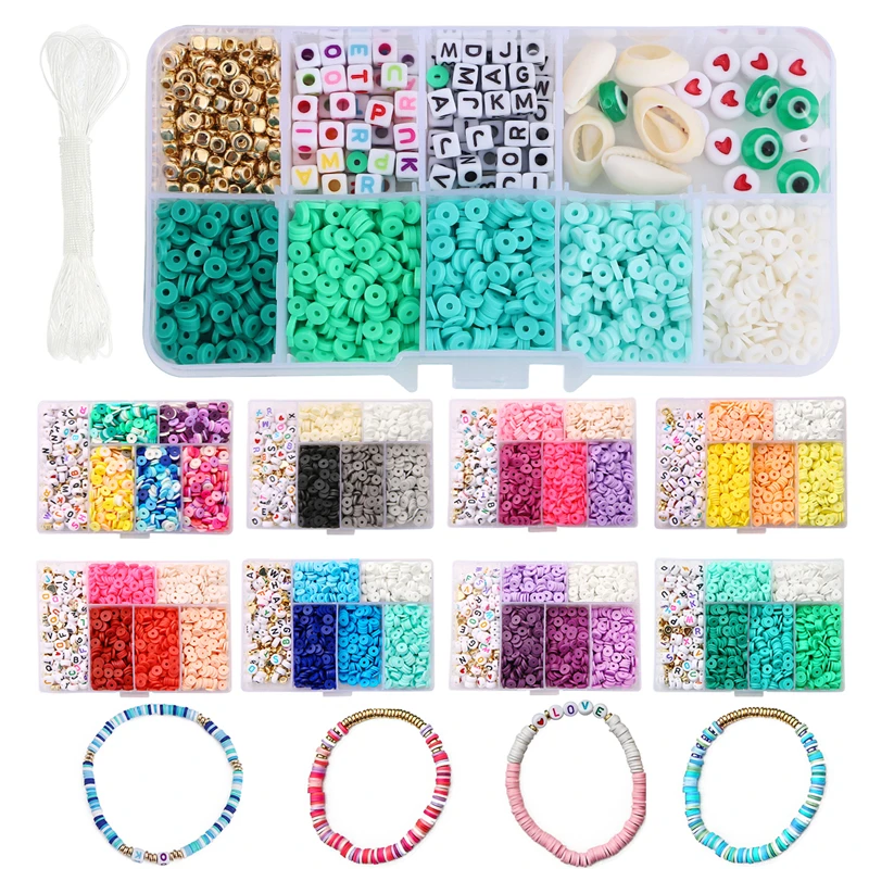 72 Colors Clay Beads For Bracelet Making Kit For Girls, Polymer Heishi  Letter Beads For Jewelry Making, For Gifts - Temu Canada