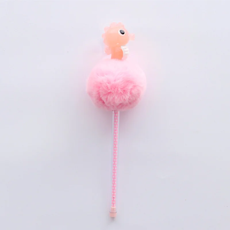 1 шт., новинка 0,38 мм, гелевая ручка Kawaii в виде животных, пушистый ...